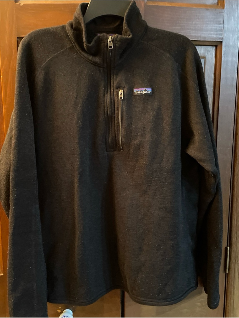 Patagonia Men’s Large Black 1/4 Zip Fleece Better Sweater Jacket
